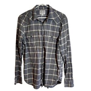 Lucky Brand & Co. Saturday Stretch Plaid Flannel Shirt Size M